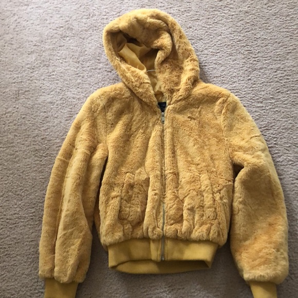 Zip up hooded faux fur jacket - Picture 2 of 3